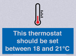 This thermostat should be set between 18 and 21°C